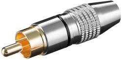 Goobay Mufa RCA tata, de inalta calitate, aurit, metal, inel negru (AC-RCA6.5GDHQ/BK)