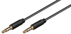Goobay Cablu audio Jack Stereo 3.5mm tata 4pini - 3.5mm tata 0.5m, Goobay (CABLE-3.5MM4P/3.5MM4P-0.5)