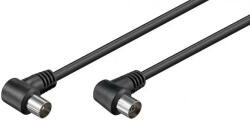 Goobay Cablu coaxial Goobay tata-mama 1.5 m negru conector cotit, Goobay (CX-B-1.5-GBAY)