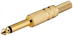 Goobay Conector (mufa) jack 6.35mm mono tata, aurit cu protectie cablu Goobay (JC-032-GBAY)