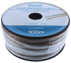 Well Cablu difuzor transparent 2X0.35mmp, 100m, Well (LSP-CCA0.35TT-100-WL)