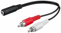 Goobay Cablu audio Jack Stereo 2x RCA tata - 3.5mm mama 0.2m (CABLE-470A)