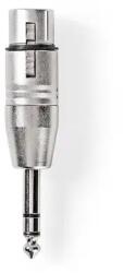 Nedis Adaptor XLR tata - 6.35mm - XLR mama 3 pini, 10buc, Metal, Nedis (CAGP15941ME)