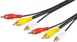 Goobay Cablu audio 3x RCA tata - 3x RCA tata 5m (CABLE-521G/5)