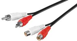 Goobay Cablu extensie 2x RCA tata > 2x RCA mama 1.5m, Goobay (CABLE-451/1.5-GBAY)
