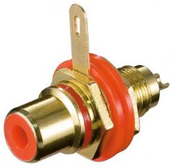 Goobay Conector (mufa) RCA mama pt montare pe panou rosu (AC-PF01RD)