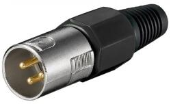 Goobay Mufa XLR tata, 3 pini, pe cablu (XLR-3M/A)