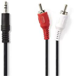 Nedis Cablu audio stereo 3.5 mm tata - 2x RCA tata 2.0 m negru (CAGB22200BK20)
