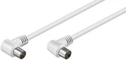 Goobay Cablu coaxial 3C-2V coax tata 90° > coax mama 90° - dublu ecranat - ecranare > 75dB - 1.5m, Goobay (CX-1.5-GBAY)