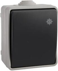 SOLERA Intrerupator simplu Solera 3303 aparent gri IP54 (ELSW-SM/1C-SOL54/3303-SLR)