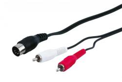 Goobay Cablu audio 1, 5 m 2 x RCA tata > 5 pin DIN tata, Goobay (CABLE-305-GBAY)