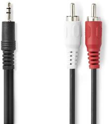 Nedis Cablu audio stereo Nedis 3.5mm tata - 2x RCA tata, 15m, negru (CAGL22200BK150)