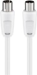 Goobay Cablu antena coaxia tata - coaxial mama alb 5.0m, Goobay (CX-S-5.0-GBAY)