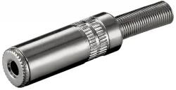 Goobay Mufa mama stereo 3.5 mm, metal, cu protector cablu (JC-3.5F/STEREO-PROT-01)