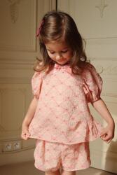 Konges Sløjd gyerek ing AVA SS BLOUSE GOTS rózsaszín, mintás, KS102445 - rózsaszín 92