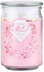 Emocio Glass Üvegtetővel Rózsaszín Virág Illatú Gyertya 93X142 Mm - gyertyakvilaga
