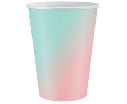  Színes Ombre papír pohár 6 db-os 266 ml (MLG196696) - decorit