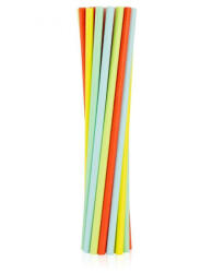  Színes Pastel papír szívószál 12 db-os (MLG125924)