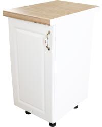 Spectral Mobila Corp inferior cu 1 Usa Zebra, Alb/MDF Alb mat, si blat Artar 40 x 85 x 60
