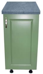 Spectral Mobila Corp inferior cu 1 Usa Zebra, Alb/MDF Verde si blat Beton 40 x 85 x 60