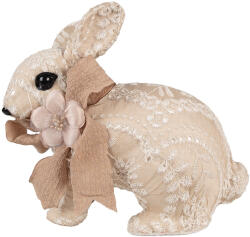 Clayre & Eef Figurina Iepuras Paste textil bej 26x15x23 cm (65955)