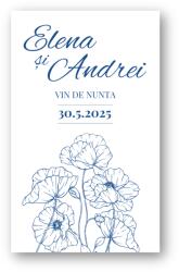 Personal - Etichetă sticlă - Vopsire albastră Selectați cantitatea: 31 buc - 60 buc