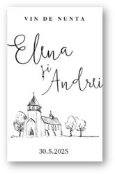 Personal Etichetă sticlă - Sketch Selectați cantitatea: 61 buc și mai multe