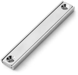 Magneo Smart Magnet neodim bloc 80 x 13, 5 x 5 mm, în carcasă, cu 2 găuri D 3, 3 și șanfren D 6, 5