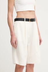 Calvin Klein rövidnadrág női, bézs, sima, magas derekú, K20K208357 - bézs 36