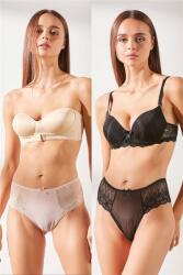 Underwear City C&City Дамски бикини - 2бр. 560 - Черна и Бежова #322970 (322970_Бежов)