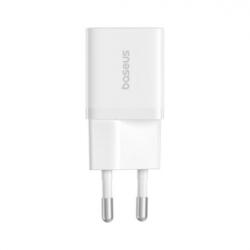 Baseus GaN5 Mini USB-C hálózati töltő 25W + 1m kábel fehér (P10110909213-01)