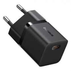 Baseus GaN5 Mini USB-C hálózati töltő 25W + 1m kábel fekete (P10110909113-01)