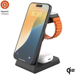 FIXED MagPowerstation Alu2 MagSafe Qi2 - fekete (FIXMPOS-AL2-BK)