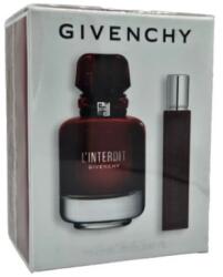 Givenchy L'interdit Rouge Set cadou, Eau de parfum 80ml + Eau de parfum 12, 5ml, Femei