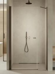 NEW TRENDY New Soleo uși de duș 150 cm înclinabilă gunmetal periat/sticlă transparentă D-0999A-WP (D0999AWP)