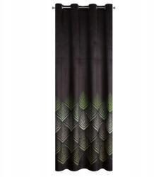 Eurofirany Függöny huzat Angelina 140x250 fekete/olívazöld (EF_387300)