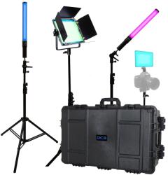 Dracast Kit Iluminare LED Dracast X Series Bi-Color Light Kit with Injection Molded Travel Case (1x DRX500RGB, 1x DRX240RGB, 2x DRXLT400)