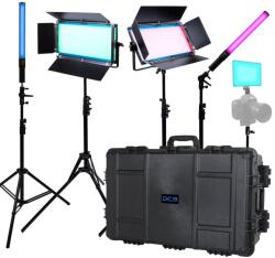 Dracast Kit Iluminare Dracast (2x DRX1000RGB + 1x DRX240RGB + 2x DRXLT400) X Series Bi-Color cu Valiza Rigida