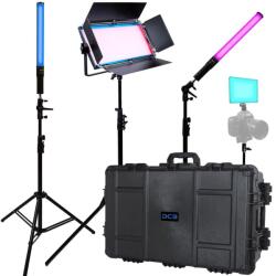 Dracast Kit Iluminare LED Dracast X Series Bi-Color Light Kit with Injection Molded Travel Case (1x DRX1000RGB, 1x DRX240RGB, 2x DRXLT400)