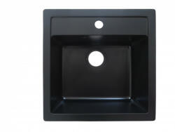  HANA gránit mosogató, matt fekete (HANA)