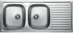 Laveo ORION 2CS kétmedence csepptálcás inox mosogató szifonnal (SKO_021T) - watermarkt