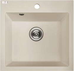 Laveo ALENA jázmin egymedencés mosogató helytakarékos szifonnal (SBA_J10T) - watermarkt