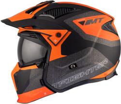 MT Helmets MT Streetfighter SV Totem B4 levehető állú bukósisak fekete-szürke-narancssárga