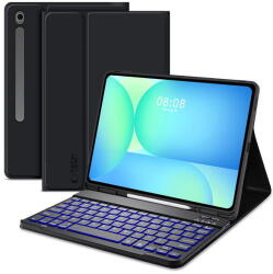 Tech-Protect TP2477 Tech-Protect tolltartós Samsung Galaxy Tab S10 FE Plus tok billentyűzettel, Fekete (TP2477)