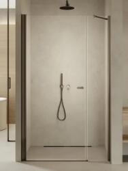 NEW TRENDY New Soleo zuhanyajtók 150 cm dönthető fegyverszürke szín csiszolt/átlátszó üveg D-0999A-WP (D0999AWP)