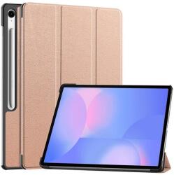 Gigapack Samsung Tab S10 Fe Plus Wifi Gigapack Tok Álló, Bőr Hatású Aktív Flip, Ceruza Tartó, Rozéarany