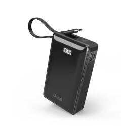 SBS TTBB20000PD20K LCD Powerbank USB-A + Type-C 20.000mAh 20W - Fekete (TTBB20000LCDTCPD20K) (TTBB20000LCDTCPD20K)
