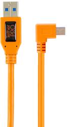 Tether Tools USB-A apa - MicroUSB-B 90° apa 2.0 Adat és töltő kábel - Narancssárga (0.5m) (CU51RT02-ORG) (CU51RT02-ORG)