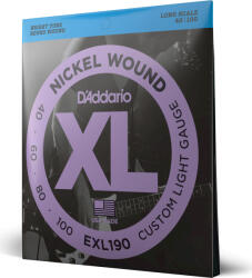 Daddario EXL190 Nickel Wound Bass Guitar Strings Custom Light 40-100 Long Scale
