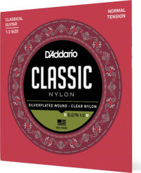  Daddario EJ27N 1/2 Student Nylon Fractional Classical Guitar Strings Normal Tension